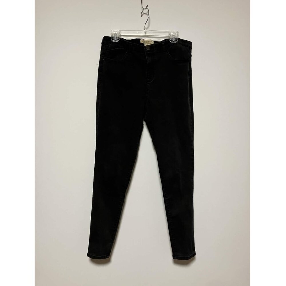 Democracy Ab Technology Tapered Leg Black Jeans, Size 14, Women's